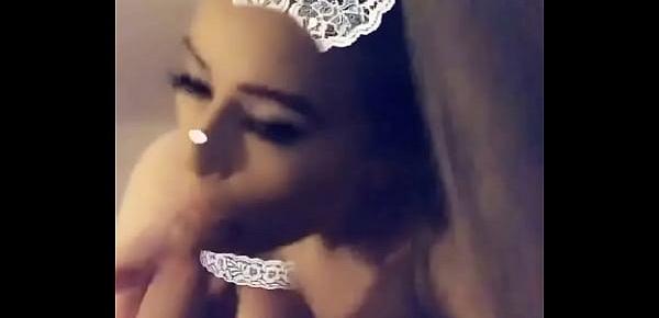  Amelia Skye deepthroats big cock and swallows cum on Snapchat